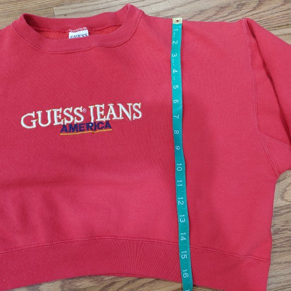 Vintage 80's GUESS? Loose Fit Belly Top - Picture 4 of 7
